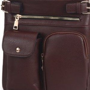 Brand New Crossbody Bag in Dark Brown